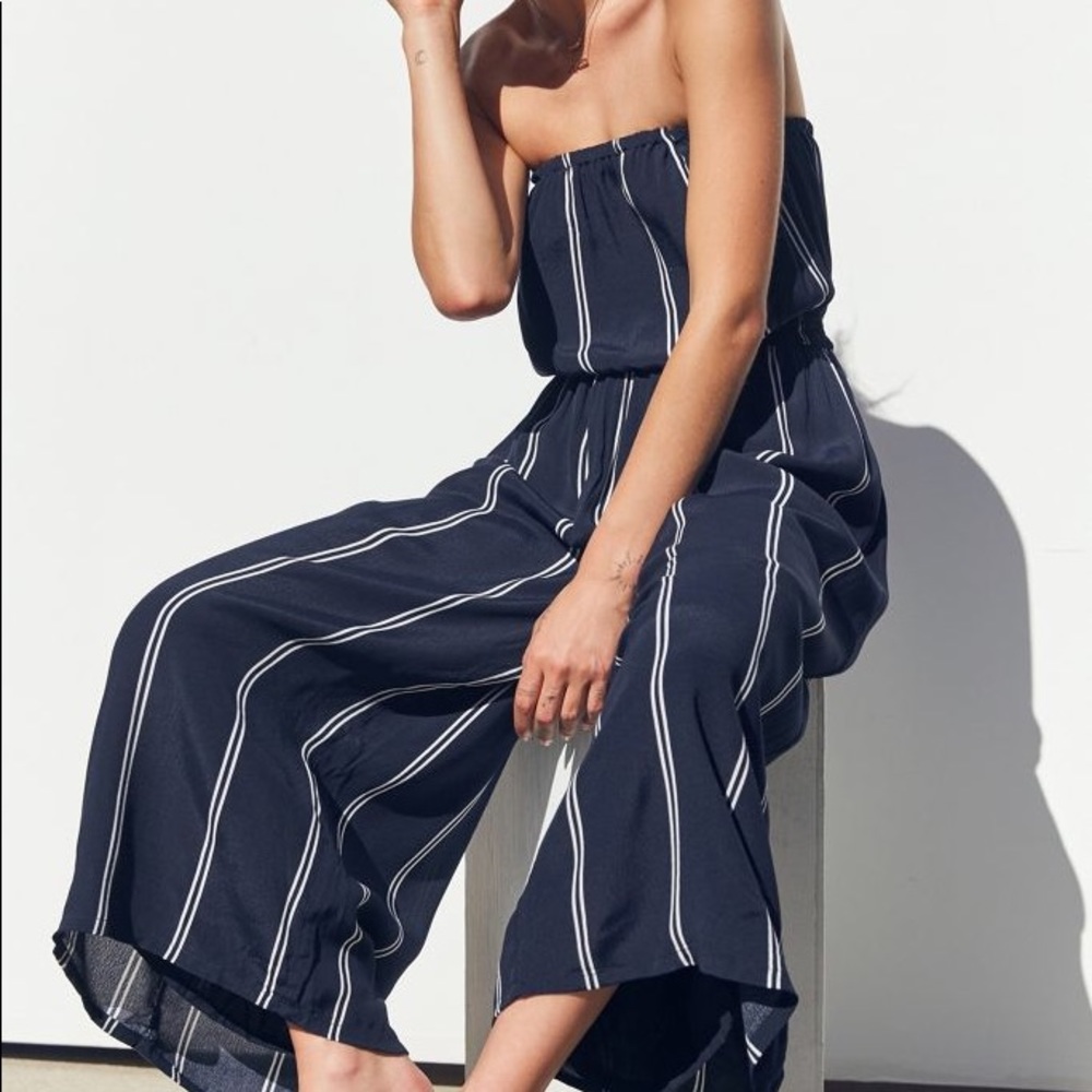 Urban Outfitters Strapless Culotte Jumpsuit